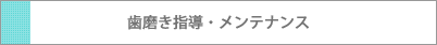 歯磨き指導・メンテナンス